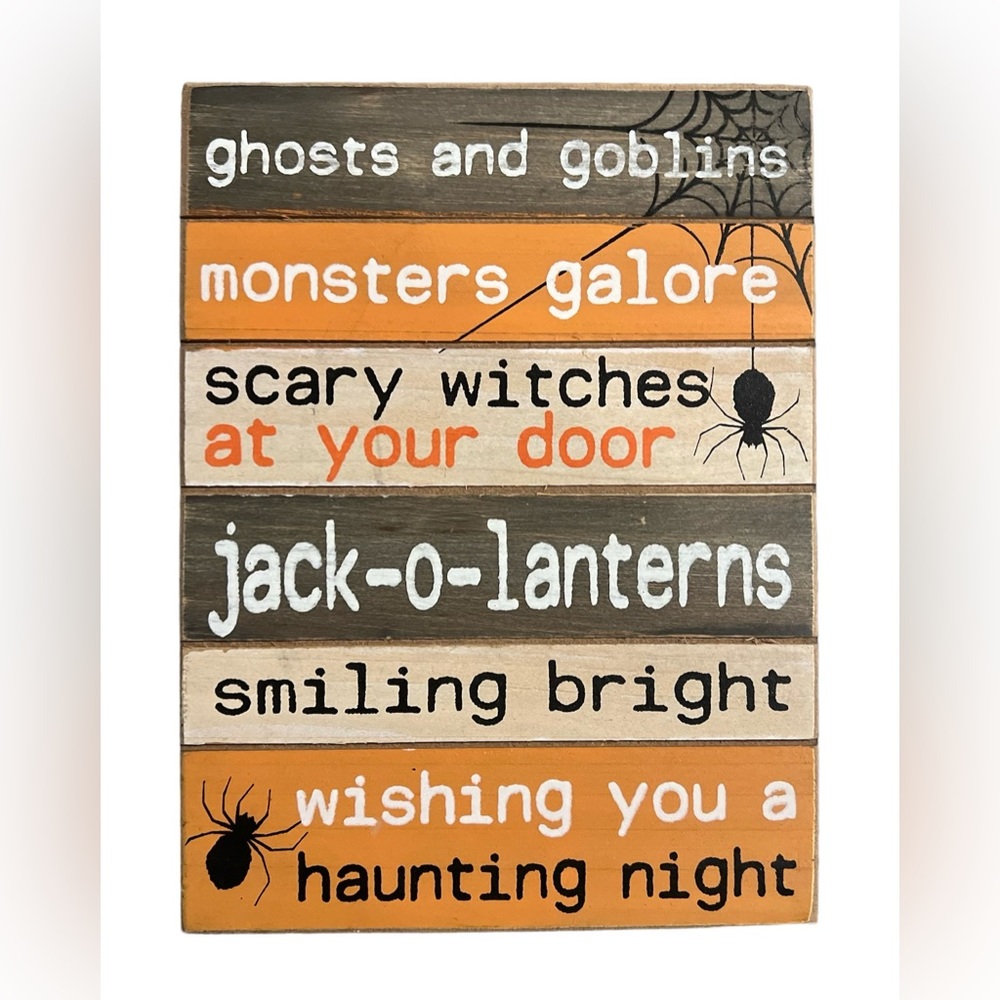 Ghosts and Goblins-Halloween Wood Sign